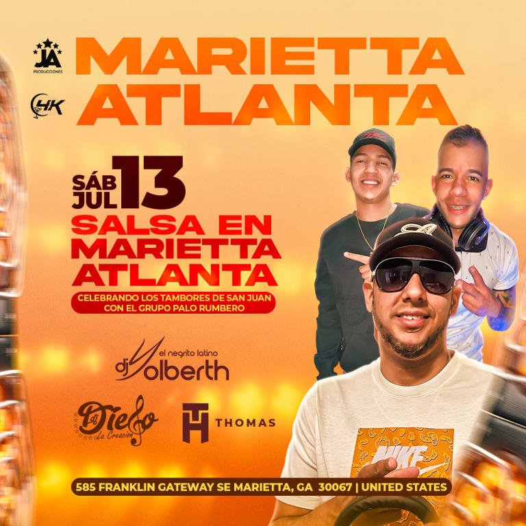 Event - NOCHE DE SALSA MARIETTA  - Marietta, Georgia - July 13, 2024 | concert tickets