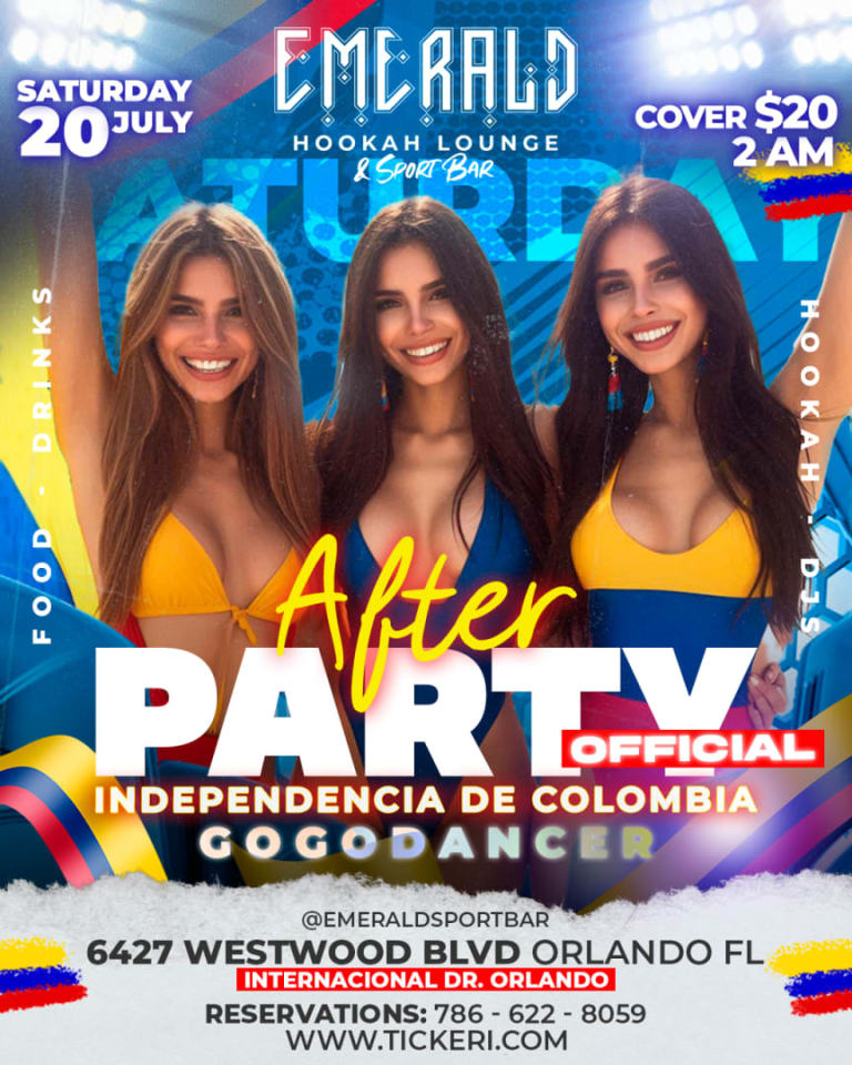 Event - Independencia de Colombia  After Party  Orlando Florida.  INTERNACIONAL DR  - Orlando, Florida - 20 de julio de 2024 | concert tickets