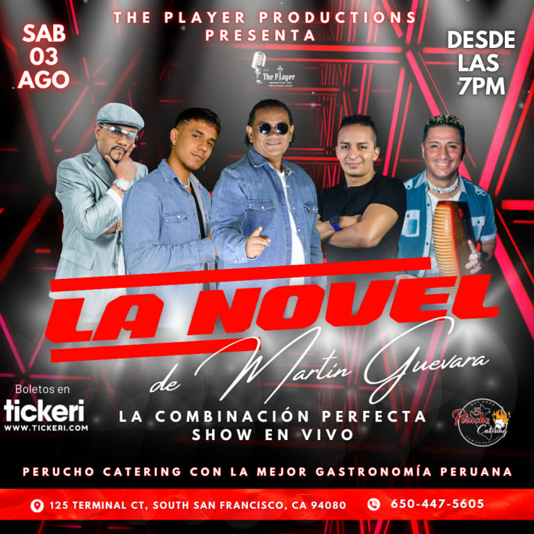 Event - LA NOVEL DE MARTIN GUEVARA EN SAN FRANCISCO - South San Francisco, California - August 3, 2024 | concert tickets