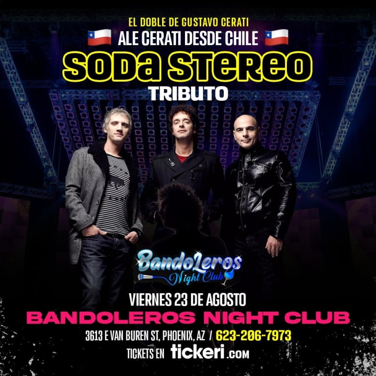 Event - Tributo mundial a soda stereo  - Phoenix, Arizona - August 23, 2024 | concert tickets