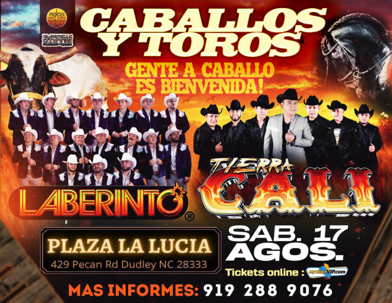 Event - CABALLOS Y TOROS  - DUDLEY, North Carolina - August 17, 2024 | concert tickets