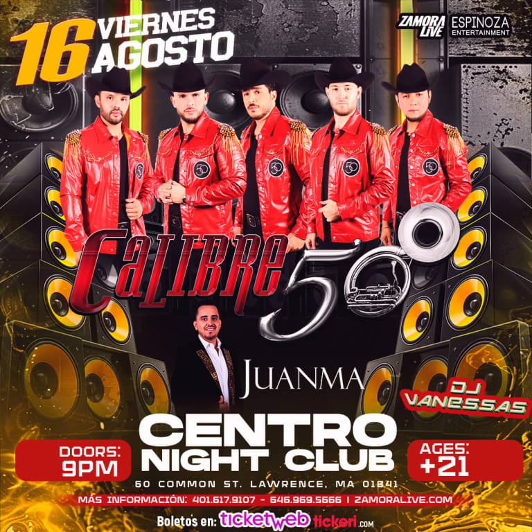 Event - CALIBRE 50 en Lawrence, MA - Lawrence, Massachusetts - 16 de agosto de 2024 | concert tickets