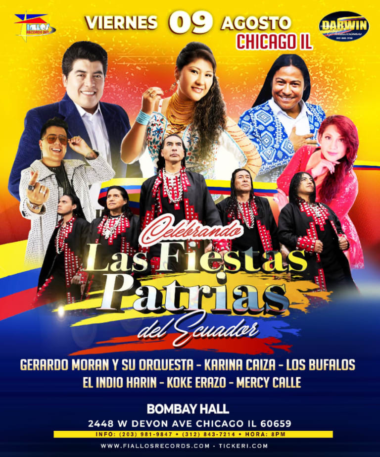 Event - CHICAGO 9 DE AGOSTO - KARINA CAIZA-GERARDO MORAN-LOS BUFALOS-HARIN EL INDIO-MERCY CALLE-KOKE ERAZO - Chicago, Illinois - August 9, 2024 | concert tickets
