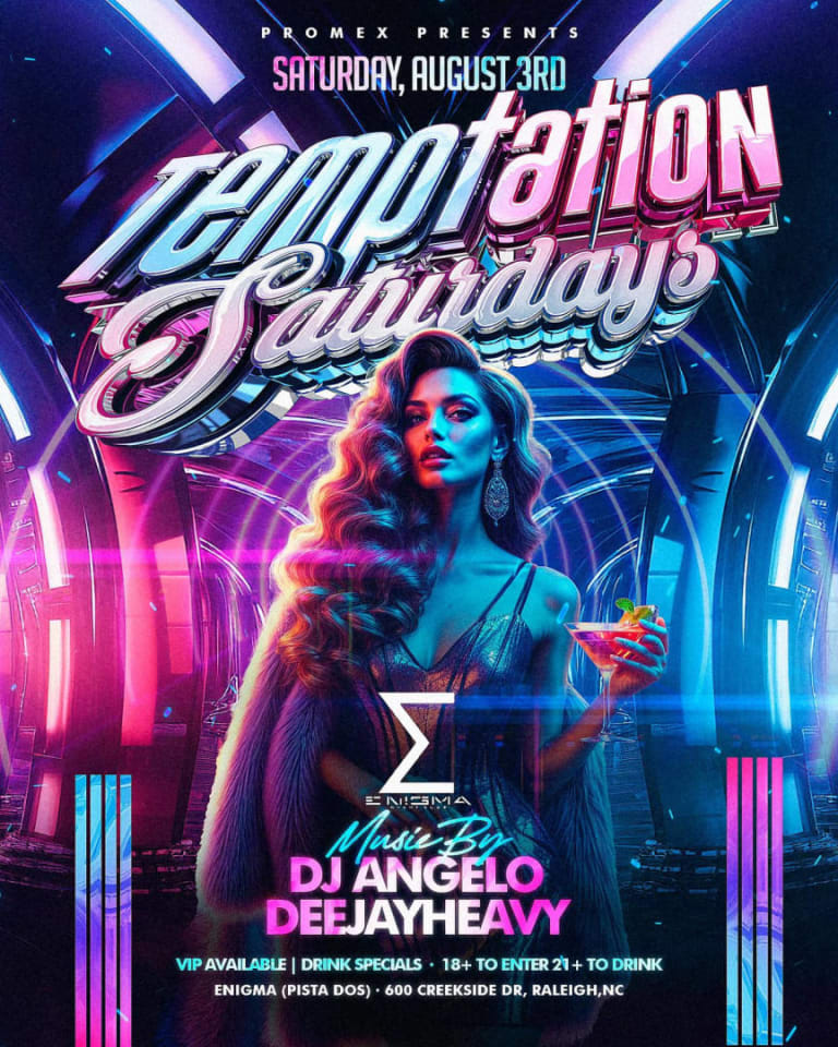 Event - TEMPTATION SATURDAYS - Raleigh, North Carolina - August 3, 2024 | concert tickets