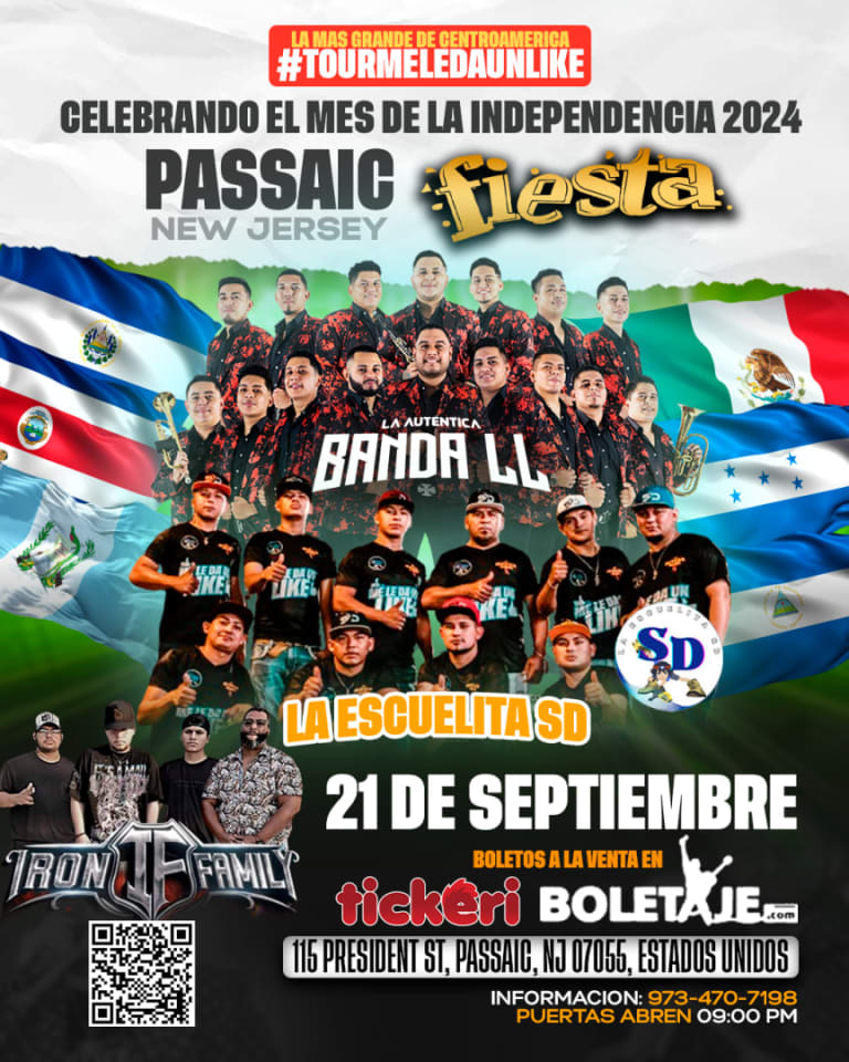 Event - LA AUTENTICA BANDA LL , LA ESCUELITA SD  y THE IRON FAMILY  EN CONCIERTO - NEW JERSEY !  - Passaic, New Jersey - September 21, 2024 | concert tickets
