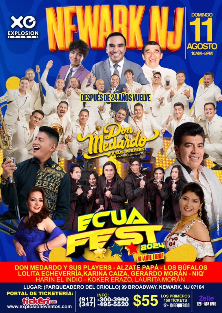 Event - Newark, NJ Don Medardo y sus Players,  Los Bufalos y mas, #ecuafest  - Newark, New Jersey - August 11, 2024 | concert tickets