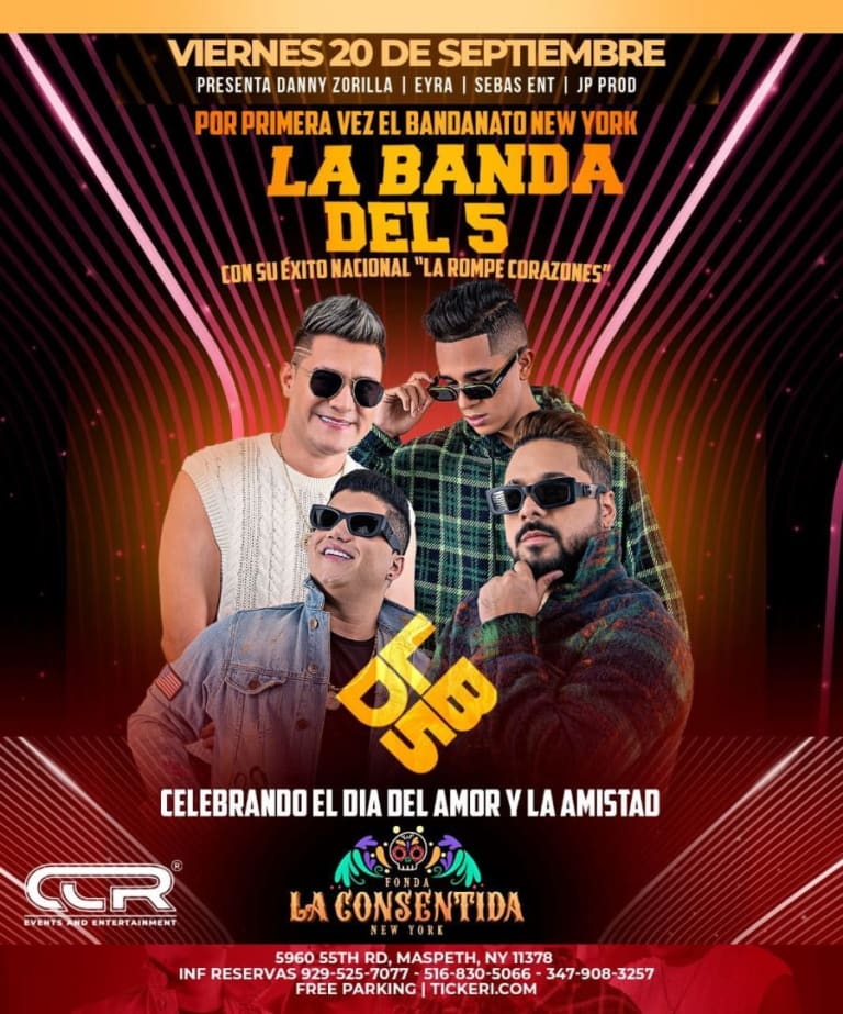 LA BANDA DEL 5 EN CONCIERTO ! in Maspeth - Tickets 2024-09-20 | FONDA ...