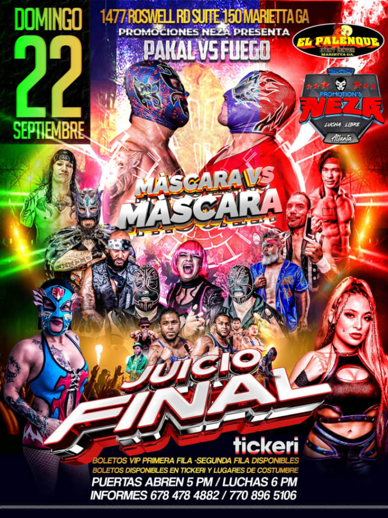 Event - PROMOCIONES NEZA LUCHA LIBRE JUICIO FINAL - Marietta, Georgia - September 22, 2024 | concert tickets