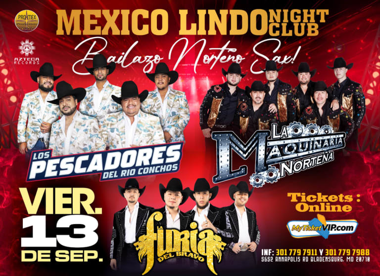 Event -  LA MAQUINARIA NORTEÑA Y MAS  - Bladensburg, Maryland - September 13, 2024 | concert tickets
