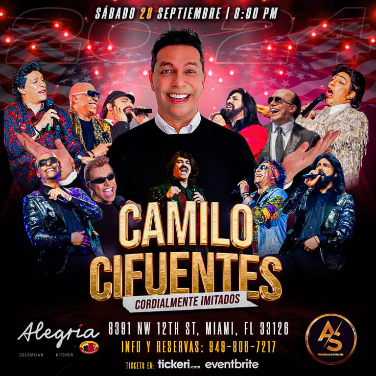 Event - CAMILO CIFUENTES “CORDIALMENTE INVITADOS” EN MIAMI - Doral, Florida - September 28, 2024 | concert tickets
