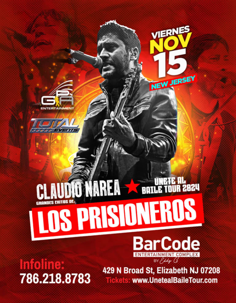 Event - NEW JERSEY**UNETE AL BAILE TOUR GRANDES EXITOS**"LOS PRISIONEROS" CLAUDIO NAREA - Elizabeth, New Jersey - November 15, 2024 | concert tickets