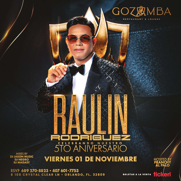 Event - Raulin Rodriguez  en Gozamba Orlando - Orlando, Florida - November 1, 2024 | concert tickets