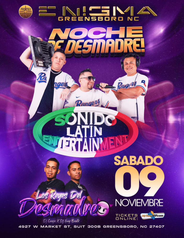 Event - SONIDO LATIN ENTERTAINMENT  - Greensboro, North Carolina - November 9, 2024 | concert tickets