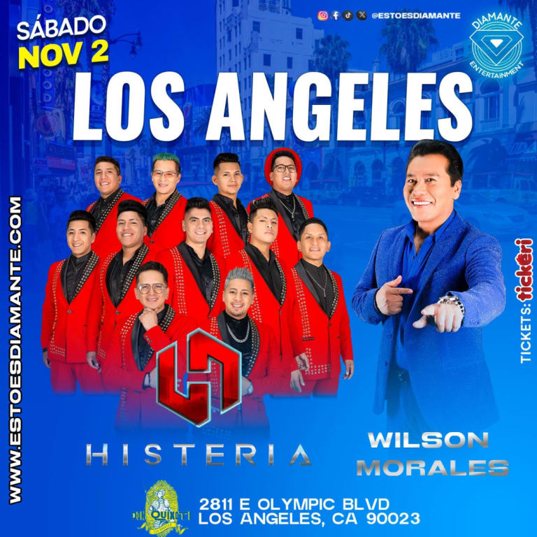 Event - GRUPO HISTERIA EN LOS ANGELES - Los Angeles, California - November 2, 2024 | concert tickets