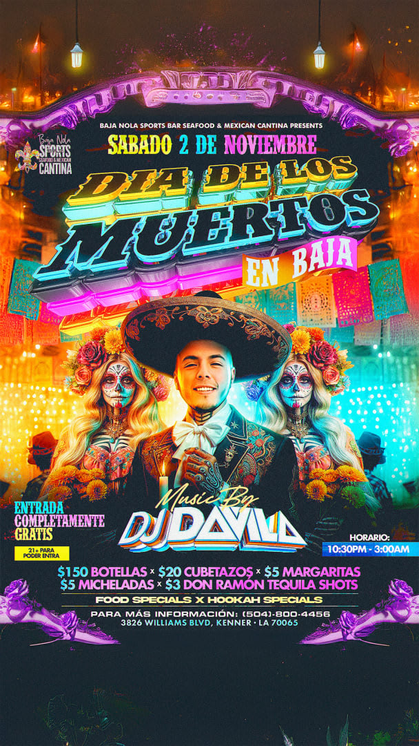 Event - DÍA DE LOS MUERTOS EN BAJA  - Kenner, Louisiana - 2 de noviembre de 2024 | concert tickets