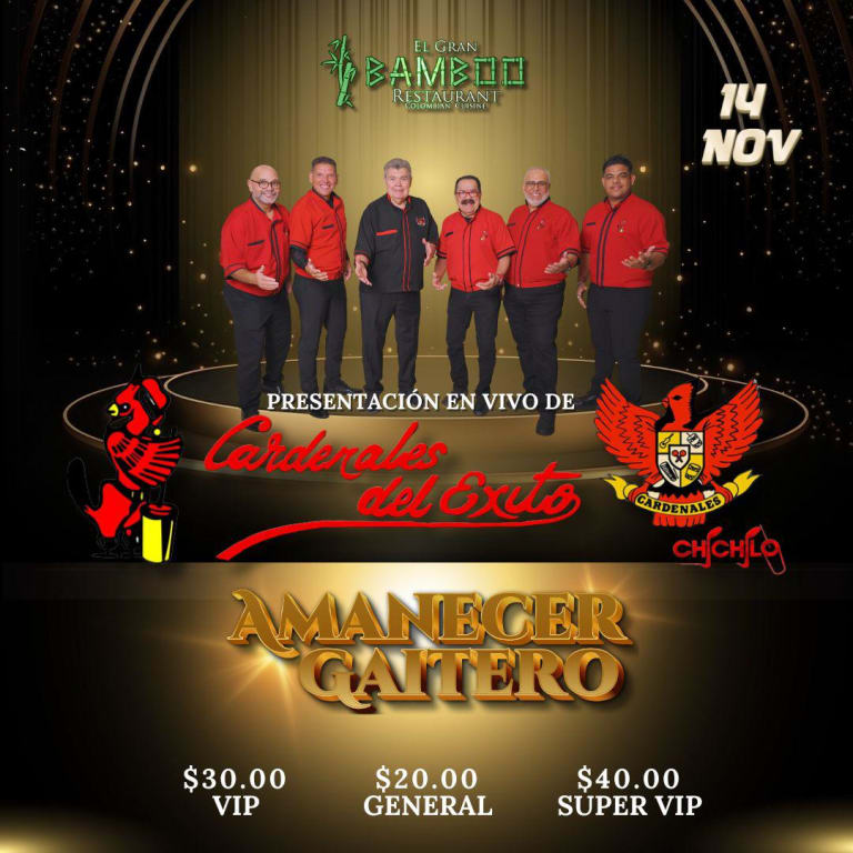Event - AMANECER GAITERO CON CARDENALES DEL EXITO - Miami, Florida - November 14, 2024 | concert tickets