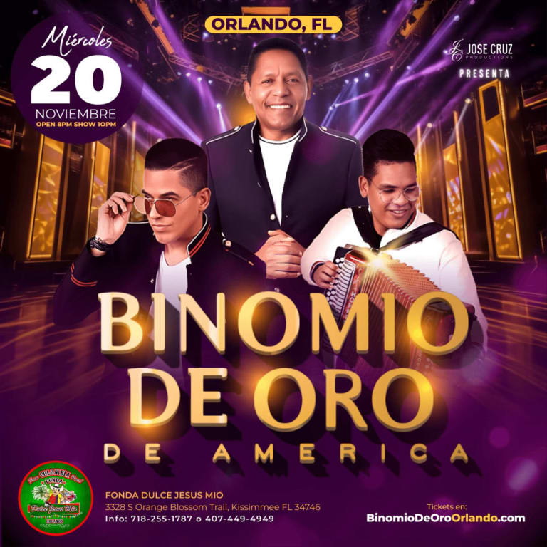 Event - BINOMIO DE ORO EN ORLANDO, FL - Kissimmee, Florida - November 20, 2024 | concert tickets