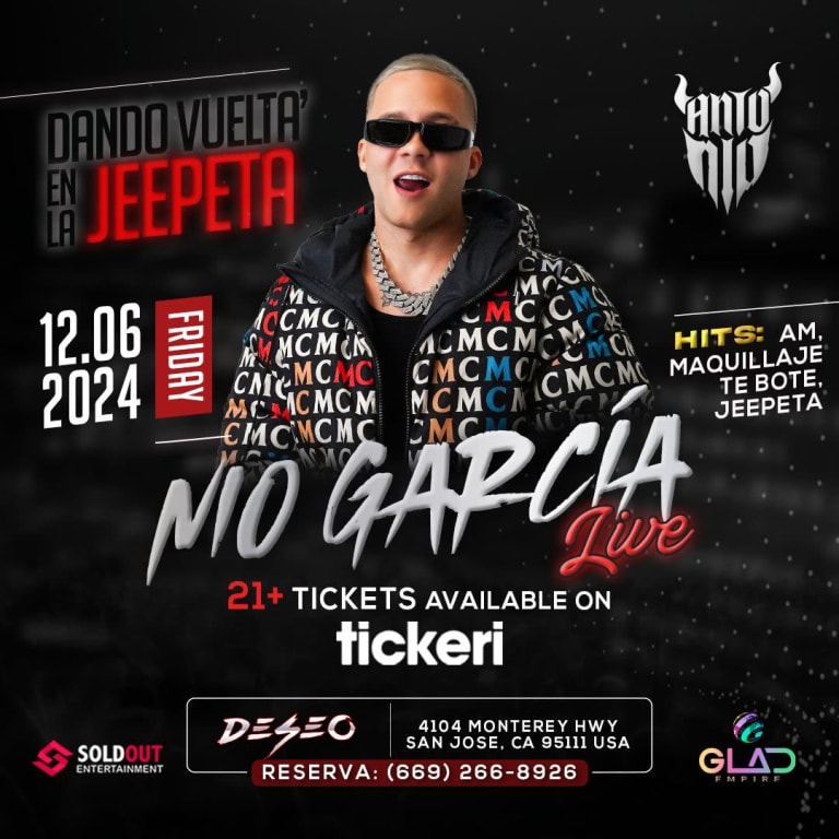 Event - Nio Garcia  - San Jose, California - December 6, 2024 | concert tickets