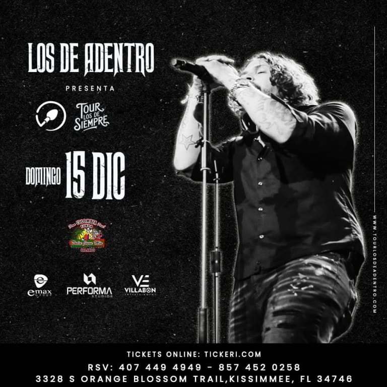 Event - LOS DE ADENTRO " TOUR LOS DE SIEMPRE "  - Kissimmee, Florida - December 15, 2024 | concert tickets