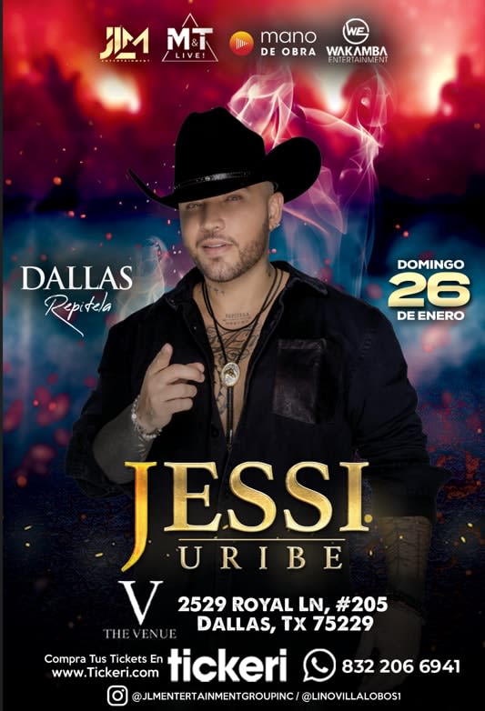 Event - JESSI URIBE ¡En Concierto! 2025 - Dallas (Texas) - Dallas, Texas - January 26, 2025 | concert tickets