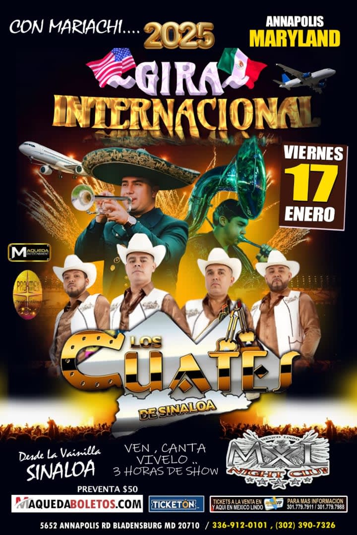 Event - LOS CUATES DE SINALOA  - Bladensburg, Maryland - January 17, 2025 | concert tickets