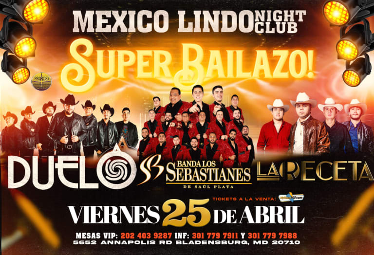 Event - Super Bailazo con Duelo, La Receta y más  - Bladensburg, Maryland - April 25, 2025 | concert tickets