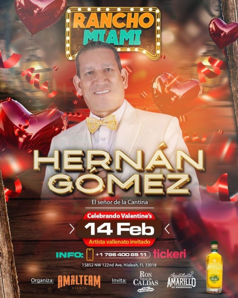 Event - HERNAN GÓMEZ EN CONCIERTO !!  - Hialeah, Florida - 14 de febrero de 2025 | concert tickets