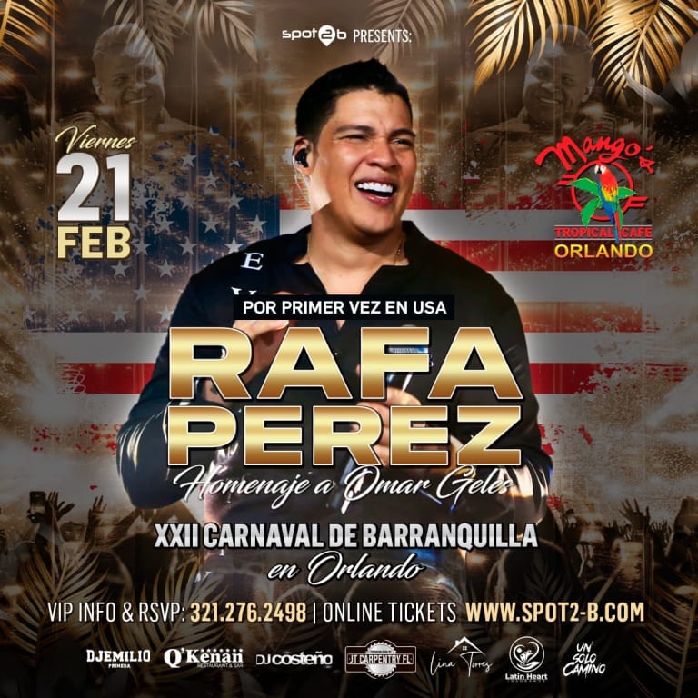 Event - 2night Rafa Perez en Orlando, Fl Carnaval de Barranquilla 2025 - Orlando, Florida - 21 de febrero de 2025 | concert tickets