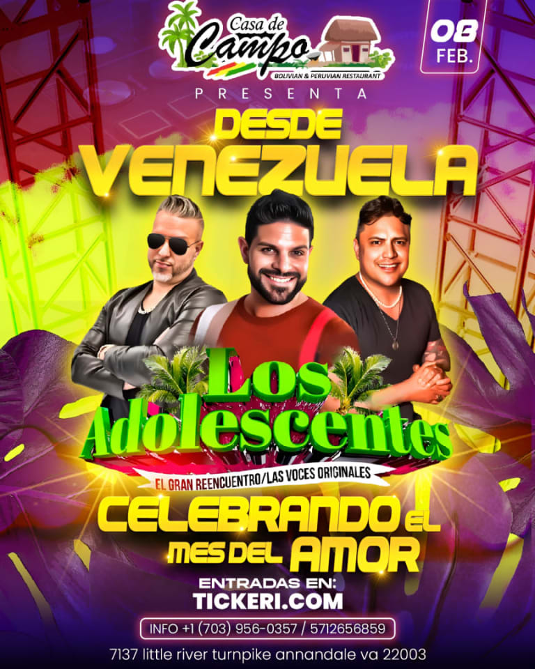 Event - Los Adolescentes en Vivo! - Annandale, Virginia - February 8, 2025 | concert tickets