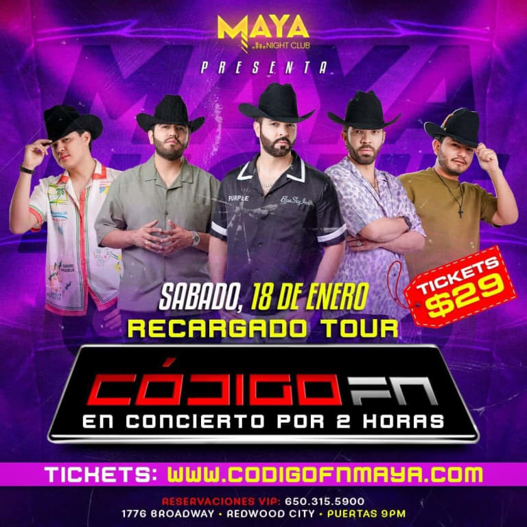 Event - Código FN en conciwrto - Redwood City, California - January 18, 2025 | concert tickets