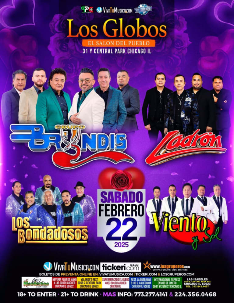 Event - Grupo Bryndis y Ladrón -GRAN BAILE ROMANTICO - Chicago, Illinois - February 22, 2025 | concert tickets