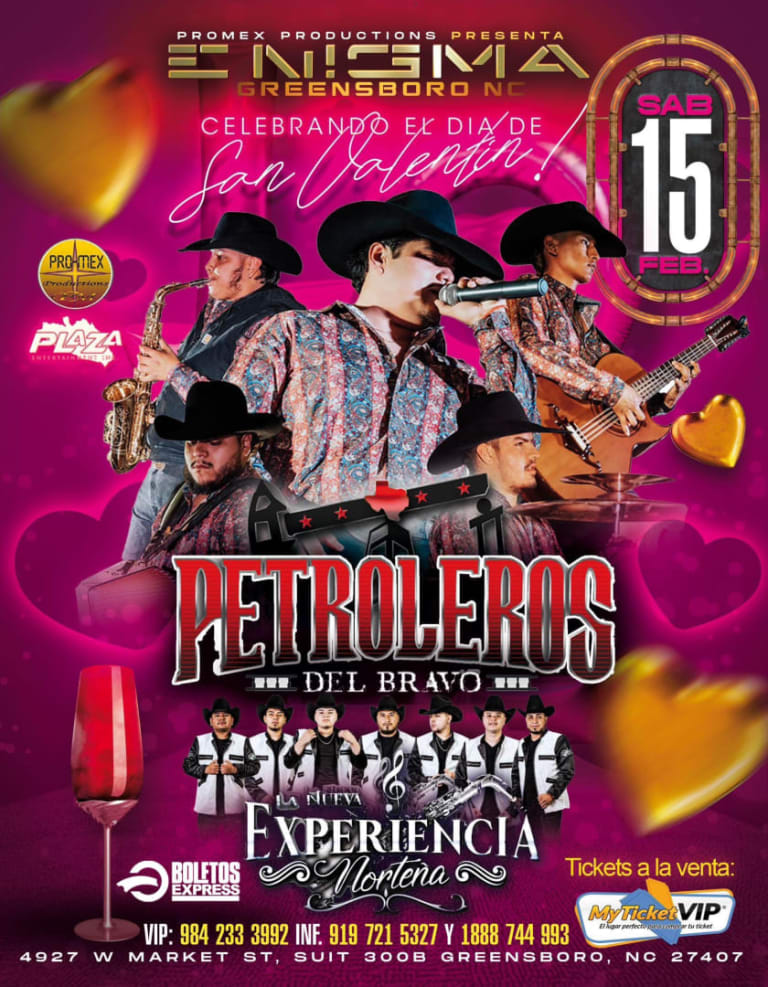 Event - PETROLEROS DEL BRAVO - Greensboro, North Carolina - February 15, 2025 | concert tickets