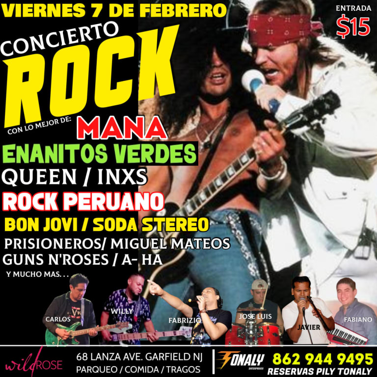 Event - Concierto Rock en Español e Ingles 80s Covers - Garfield, New Jersey - February 7, 2025 | concert tickets