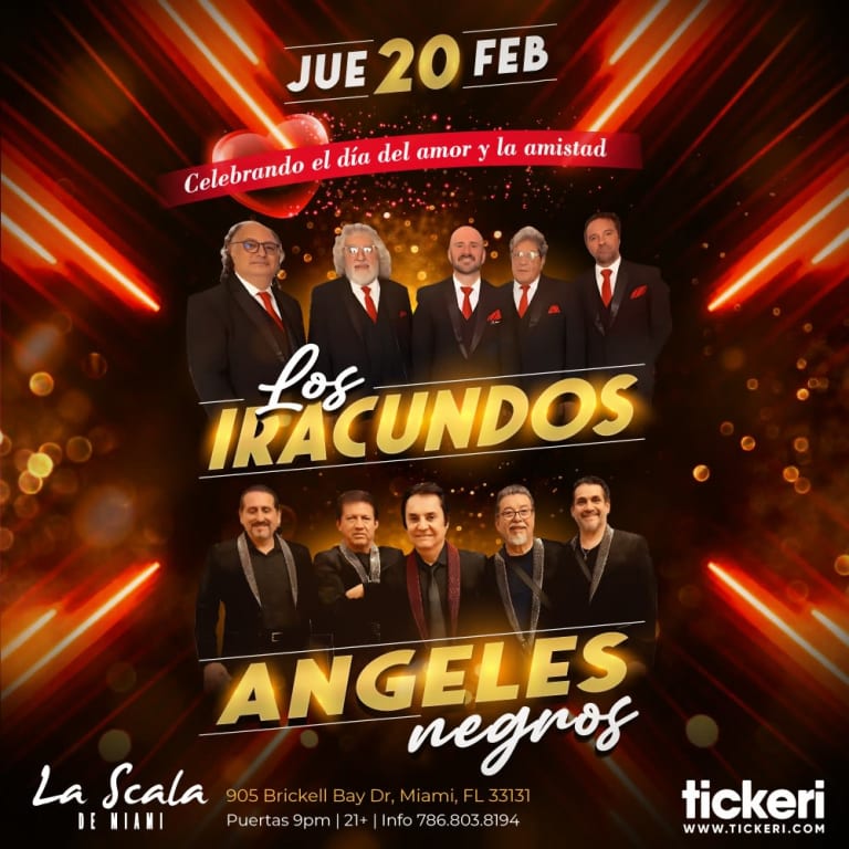 Event -  LOS IRACUNDOS Y ANGELES NEGROS EN VIVO EN MIAMI - Miami, Florida - 20 de febrero de 2025 | concert tickets