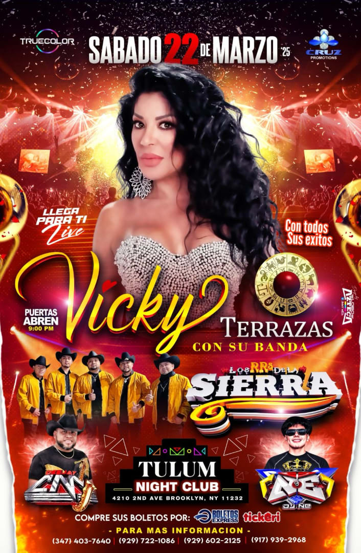 Event - VICKY TERRAZAS CON SU BANDA  - Brooklyn, New York - March 22, 2025 | concert tickets