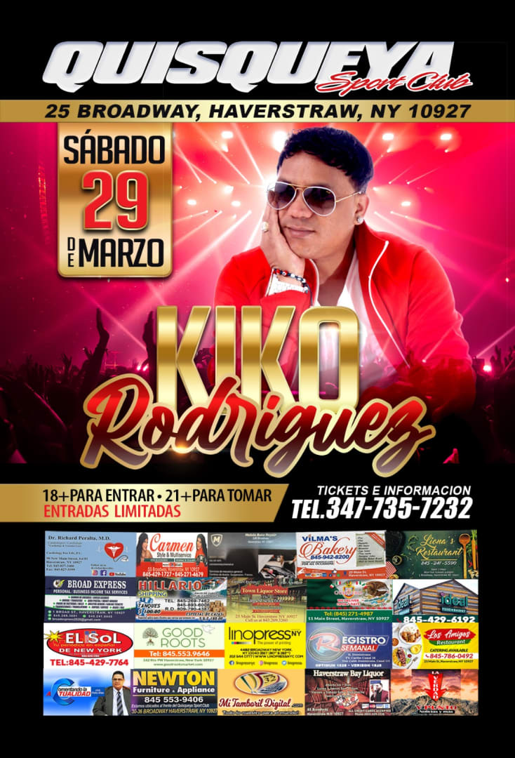Event - Kiko Rodriguez En Concierto Haverstraw NY - Haverstraw, New York - March 29, 2025 | concert tickets