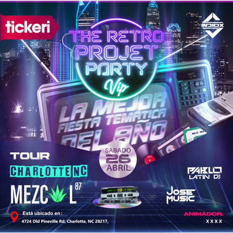 Event - THE RETRO PROJET PARTY VIP CHARLOTTE - Charlotte, North Carolina - 26 de abril de 2025 | concert tickets
