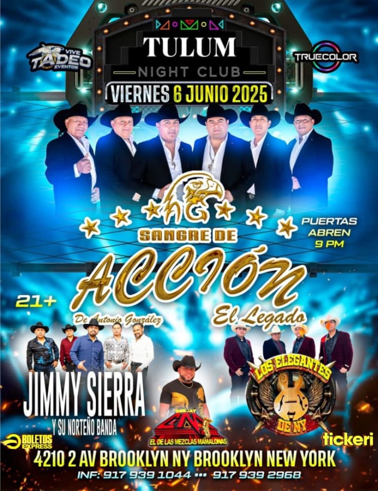 Event - SANGRE DE ACCION  - Brooklyn, New York - June 6, 2025 | concert tickets