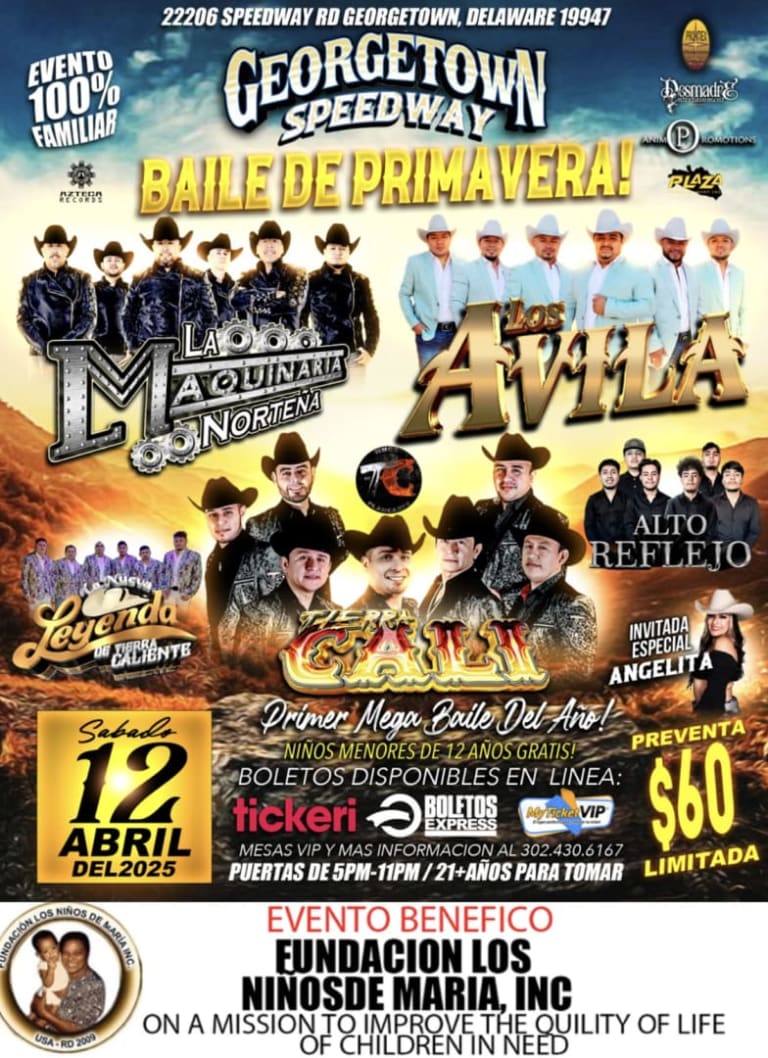 Event - La Maquinaria Norteña, Los Avila, y Tierra Cali - Georgetown Speedway - Georgetown, Delaware - April 12, 2025 | concert tickets