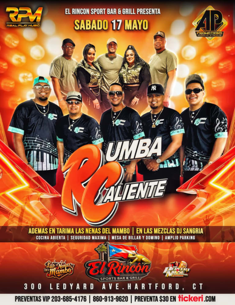 Event - RUMBA CALIENTE LIVE @ EL RINCON SPORT BAR HARTFORD  - Hartford, Connecticut - May 17, 2025 | concert tickets