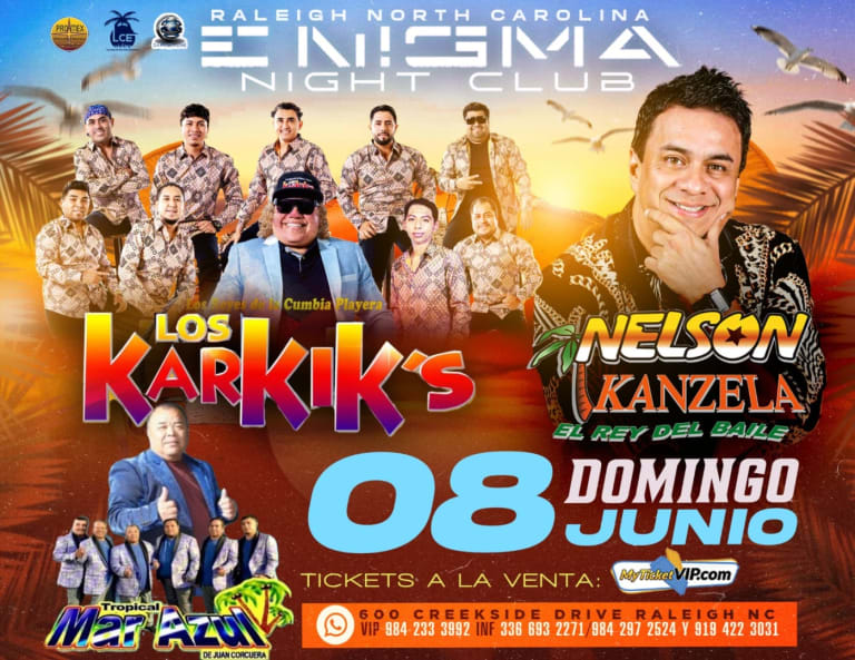 Event - LOS KARKIK'S, NELSON KANZELA Y MÁS - Raleigh, North Carolina - June 8, 2025 | concert tickets