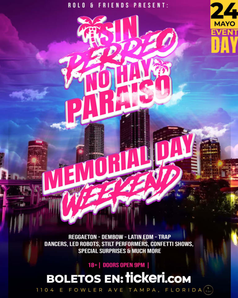 Event - Sin Perreo No hay Paraiso - Tampa, Florida - May 24, 2025 | concert tickets