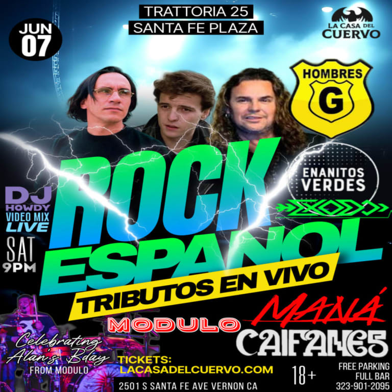Event - Hombres G, Enanitos Verdes, Mana, Caifanes Tributos En Vivo En Los Angeles - Vernon, California - June 7, 2025 | concert tickets