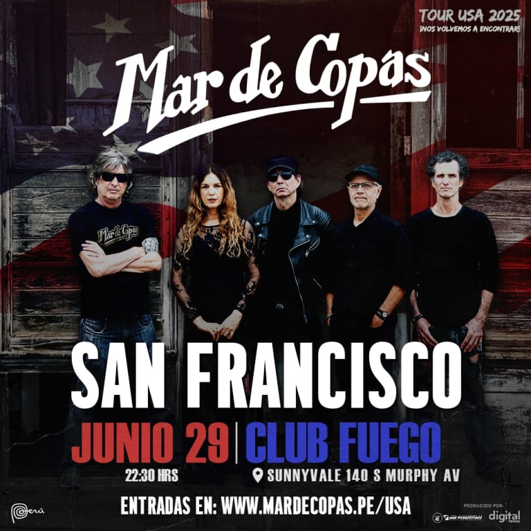 Event - MAR DE COPAS EN SAN FRANCISCO - TOUR 2025 - Sunnyvale, California - June 29, 2025 | concert tickets