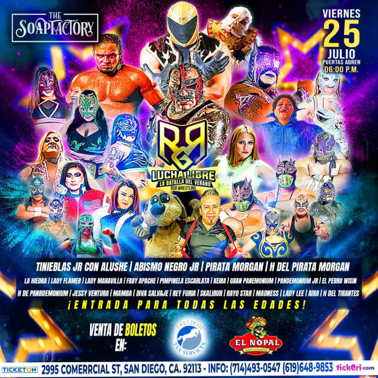 Event - Lucha Libre en San Diego con Tinieblas Jr. con Alushe, Abismo Negro Jr., Pirata Morgan, Hijo del Pirata Morgan y mas! - San Diego, California - July 25, 2025 | concert tickets