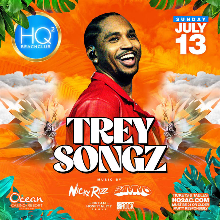 Event - HQ2 Pool Party Trey Songz Live At HQ2 Beachclub - Atlantic City, New Jersey - July 13, 2025 | concert tickets