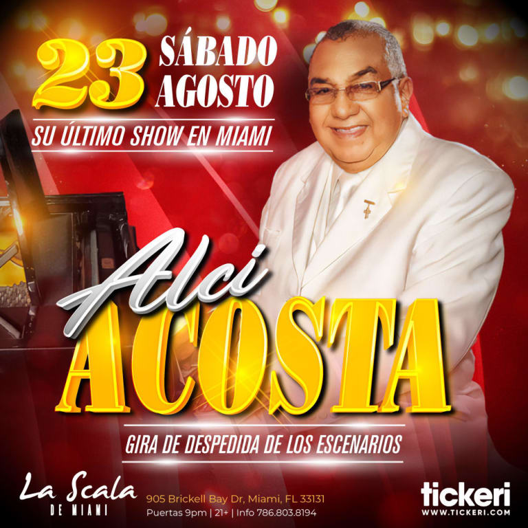 Event - ALCI ACOSTA EN VIVO EN MIAMI - Miami, Florida - August 23, 2025 | concert tickets