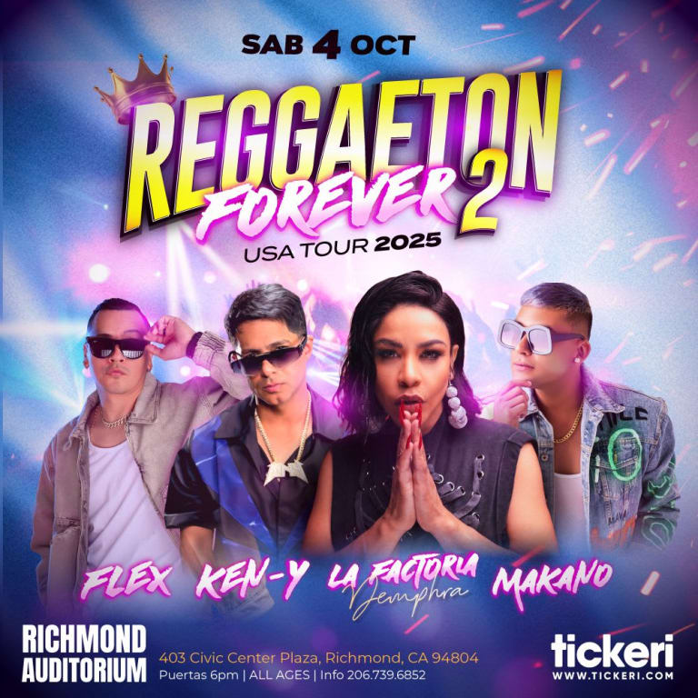 Event - FLEX, KEN-Y , LA FACTORIA Y MAKANO EN VIVO EN RICHMOND  - Richmond, CA - Sat, October 4, 2025} | concert tickets