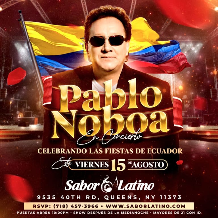 Event - PABLO NOBOA EN SABOR LATINO NY - Queens, New York - August 15, 2025 | concert tickets