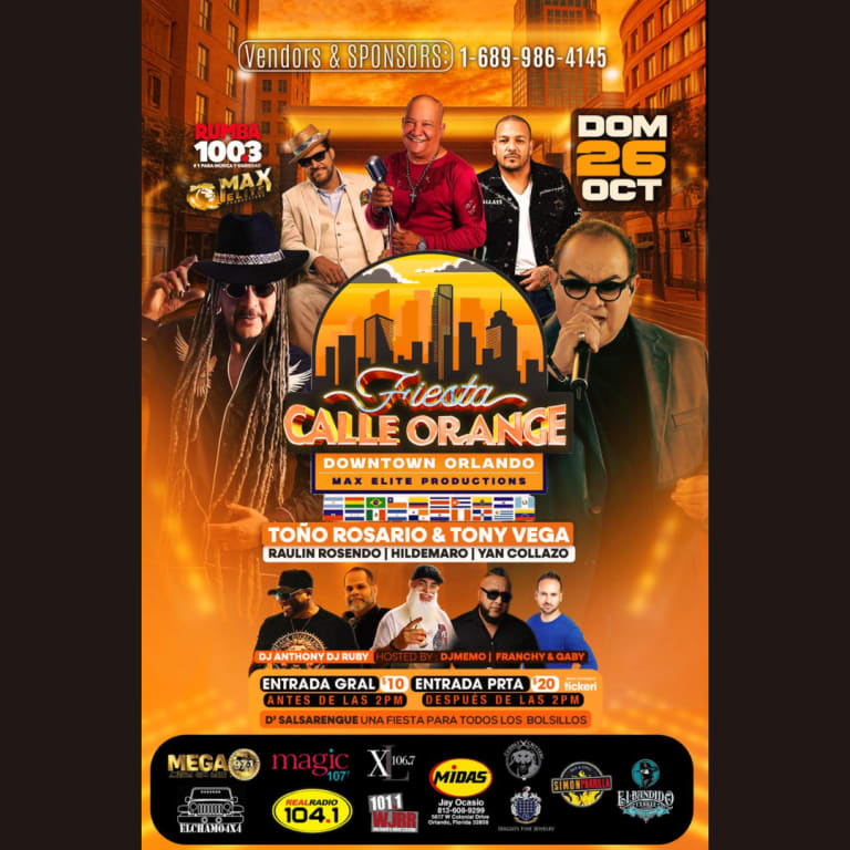 Event - Fiesta Calle Orange 2025 - Orlando, FL - Sun, October 26, 2025} | concert tickets
